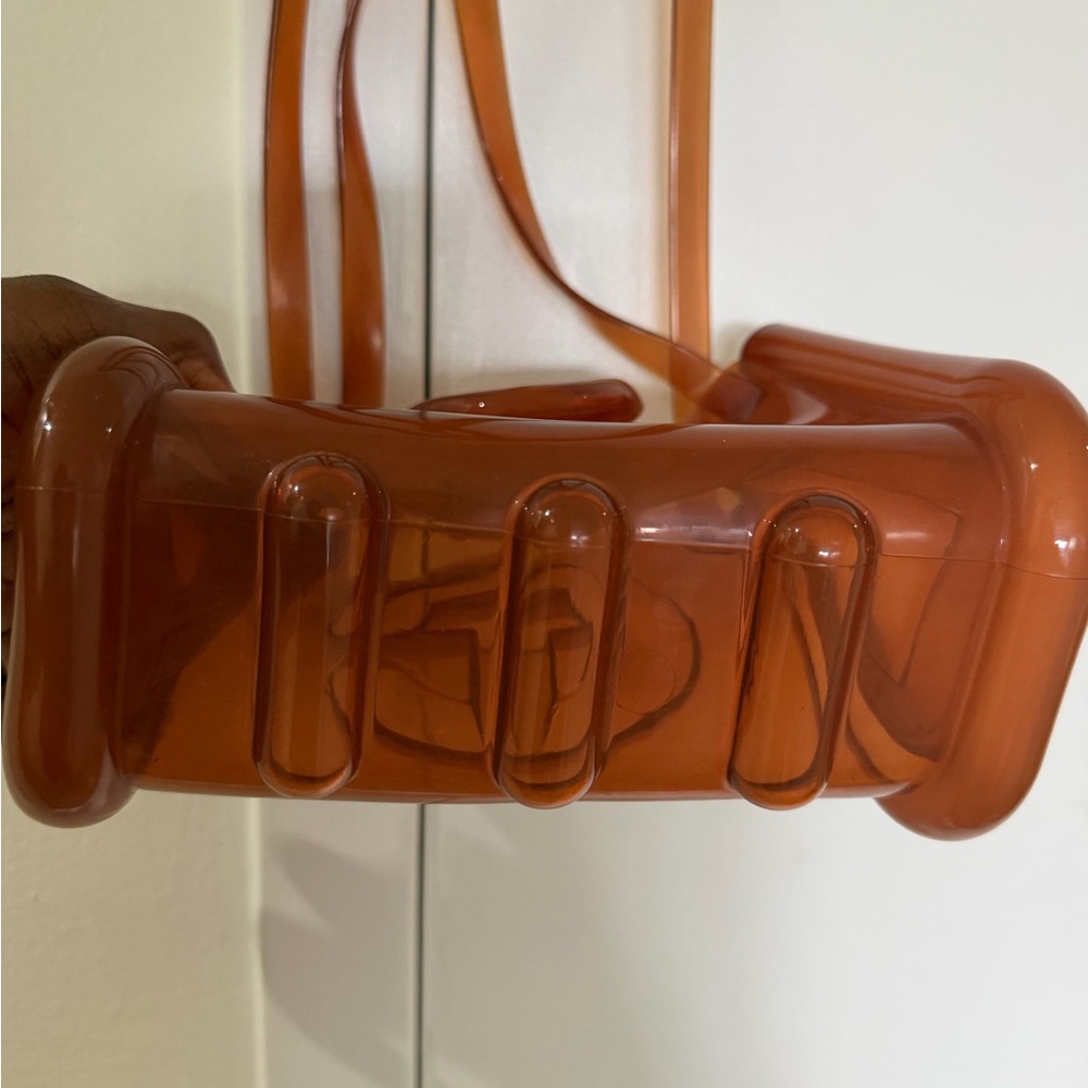 Telfar Translucent Amber-Brown Logo Crossbody - Picture 5 of 5